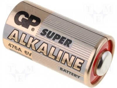 Батерия GP 476A 6V BAT-4LR44 Батерия: алкална; 4LR44; 6V; O13x25mm